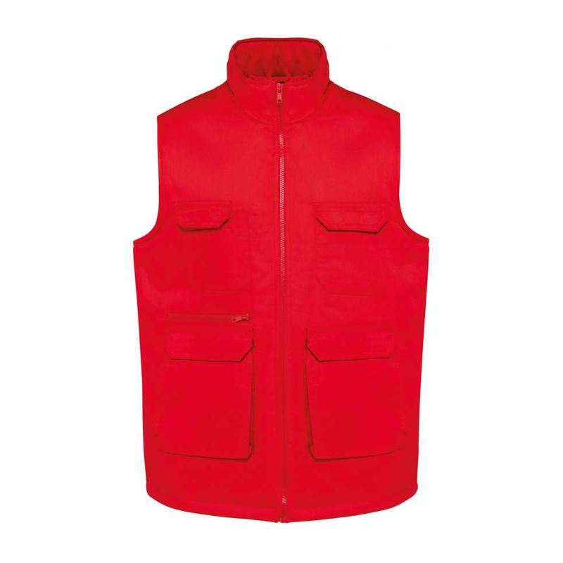 UNISEX PADDED MULTI-POCKET POLYCOTTON VEST