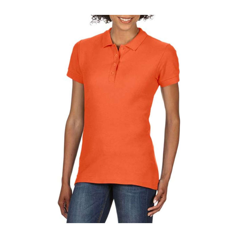 SOFTSTYLE® LADIES' DOUBLE PIQUÉ POLO