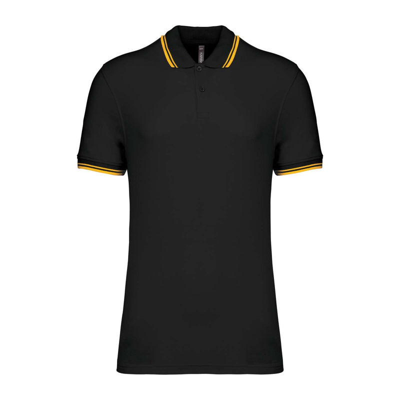 Men'S 2 Striped Short Sleeved Poloshirt