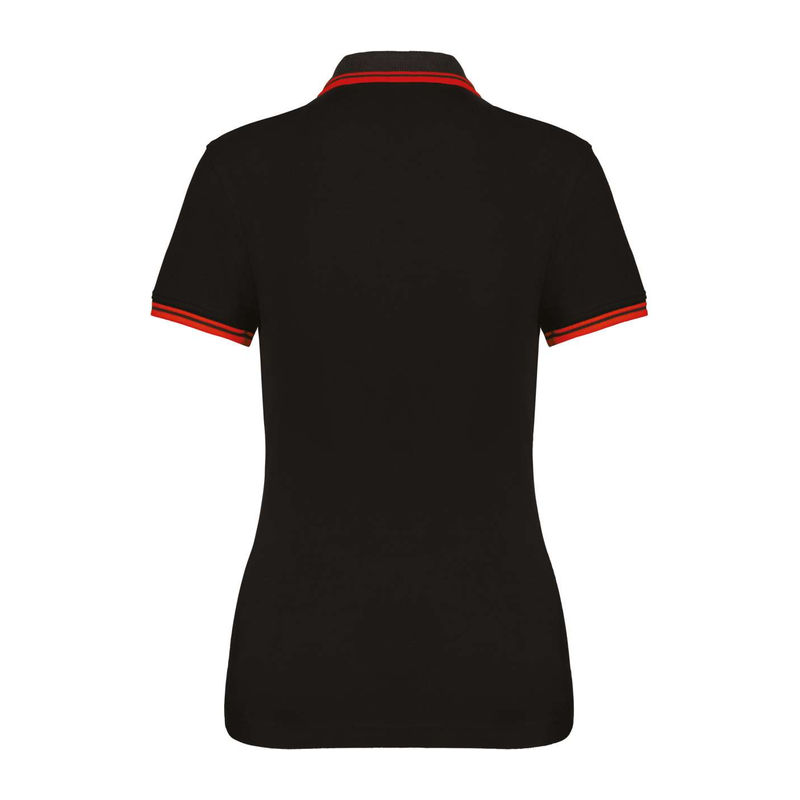 Ladie'S 2 Striped Short Sleeved Poloshirt