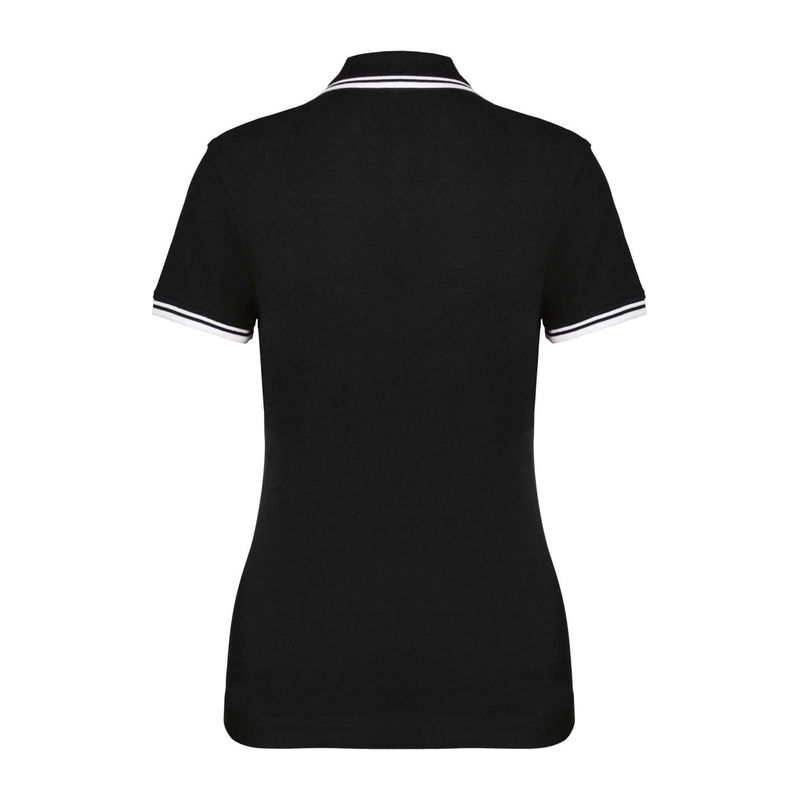 Ladie'S 2 Striped Short Sleeved Poloshirt