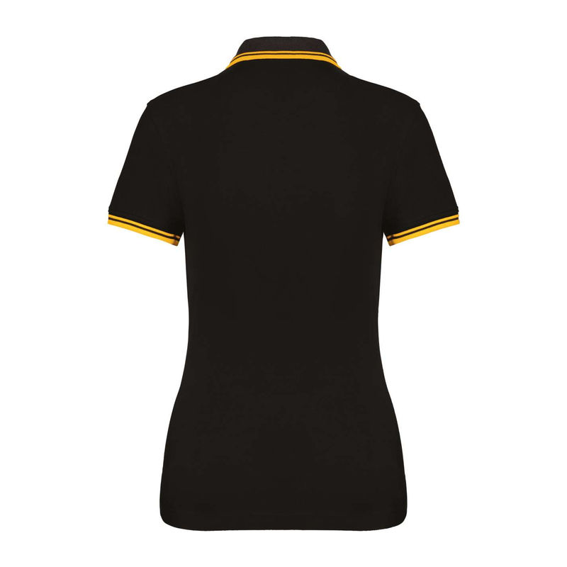 Ladie'S 2 Striped Short Sleeved Poloshirt