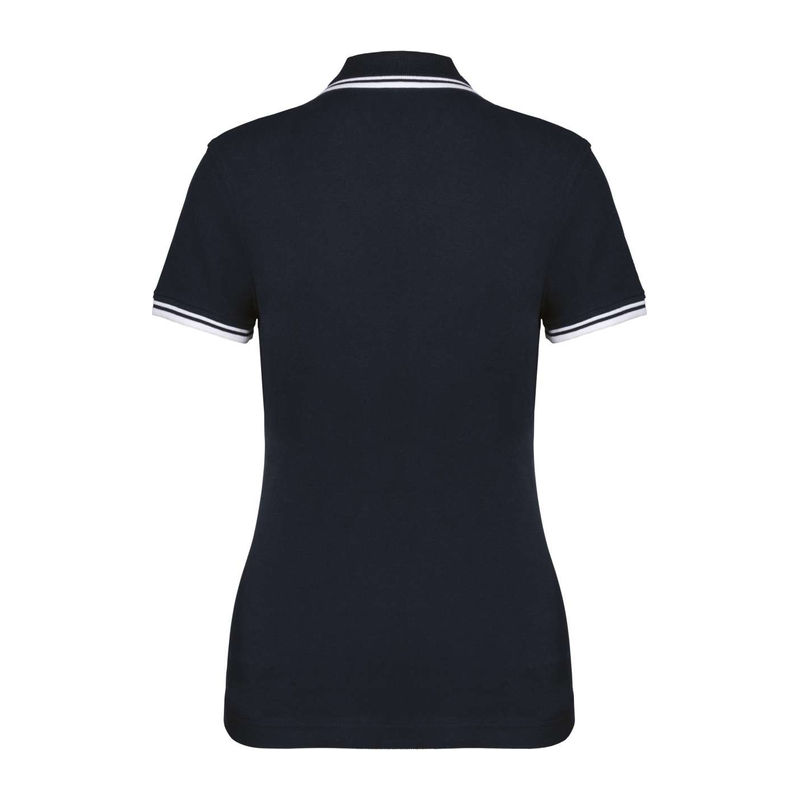 Ladie'S 2 Striped Short Sleeved Poloshirt