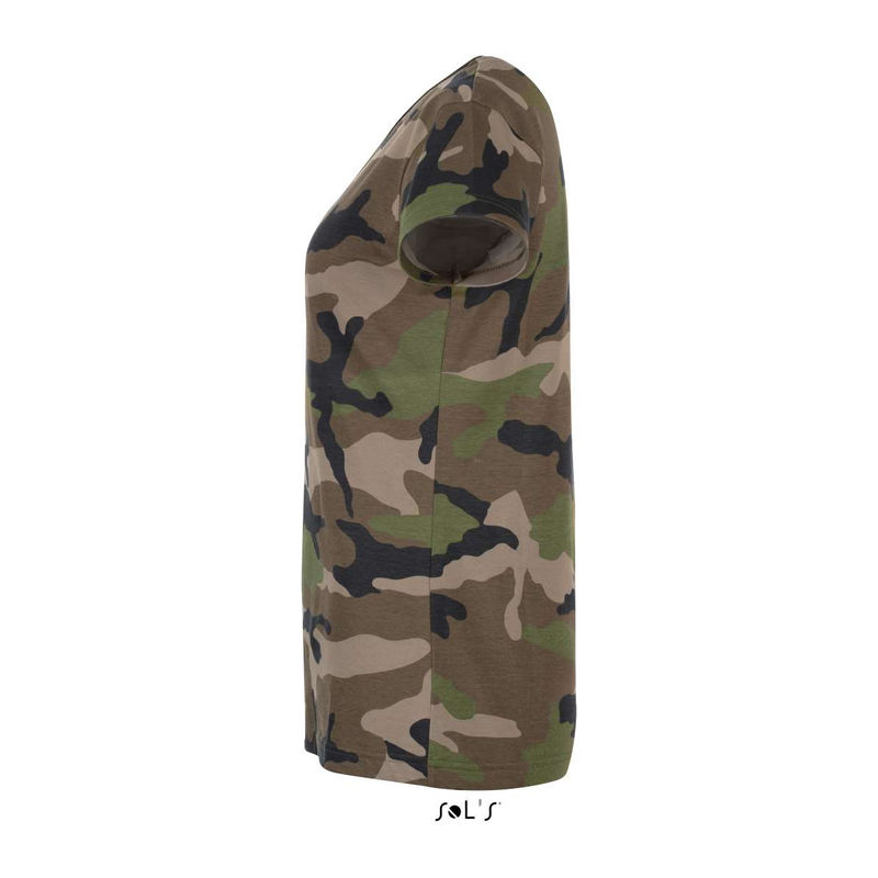 SOL'S CAMO WOMEN - ROUND COLLAR T-SHIRT