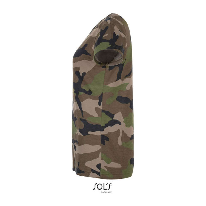 SOL'S CAMO WOMEN - ROUND COLLAR T-SHIRT