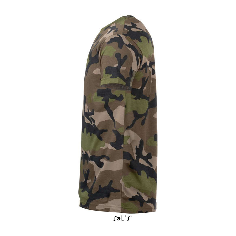 SOL'S CAMO MEN - ROUND COLLAR T-SHIRT