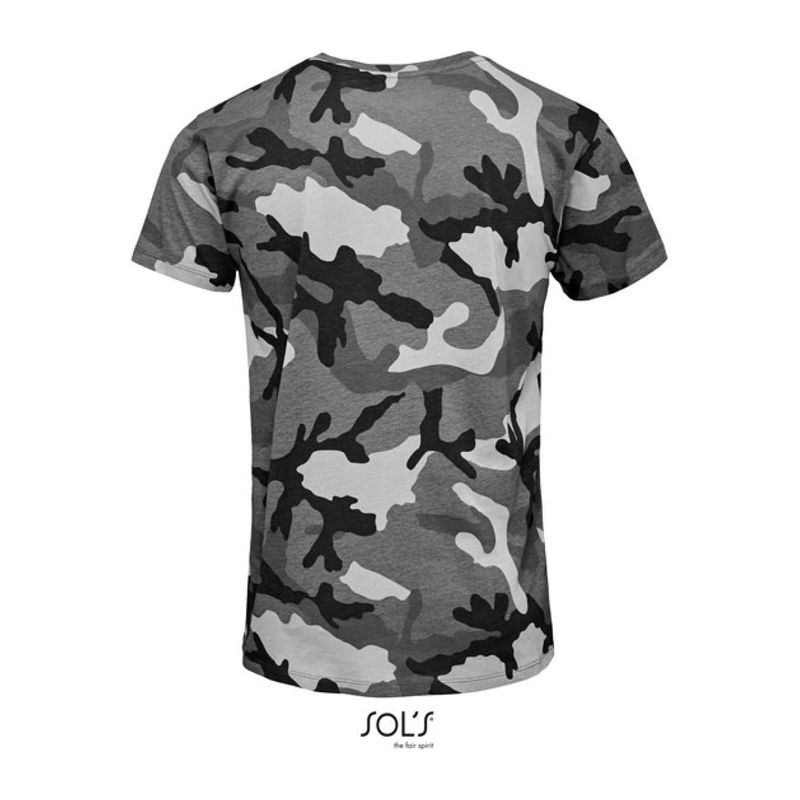 SOL'S CAMO MEN - ROUND COLLAR T-SHIRT
