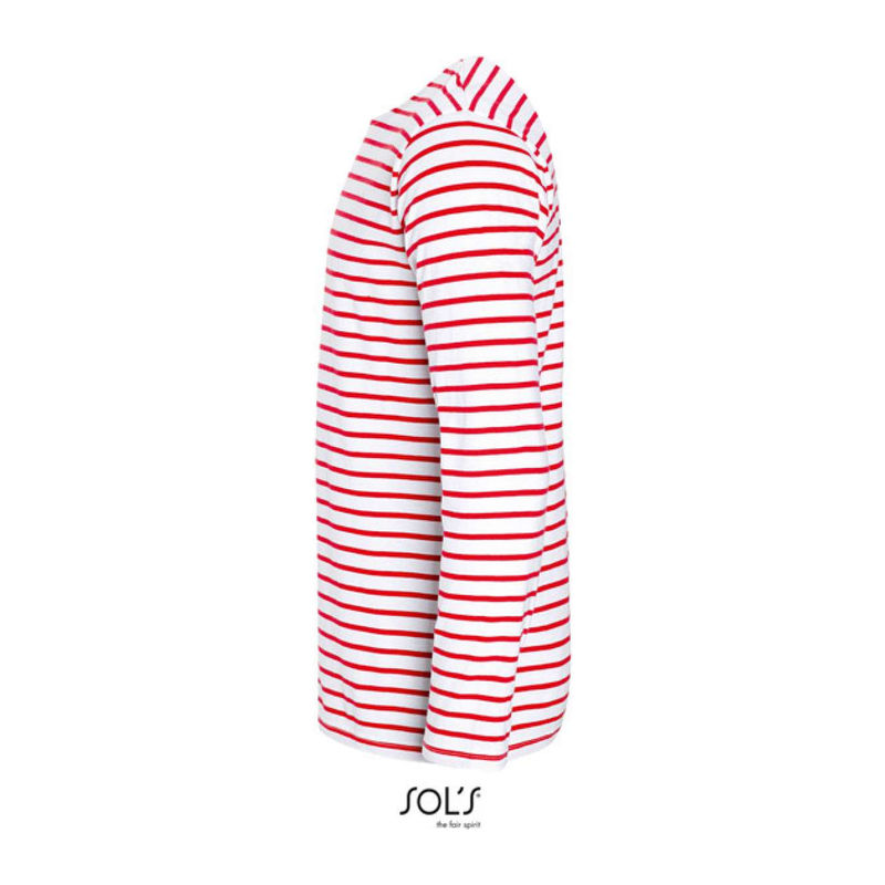 SOL'S MARINE MEN - LONG SLEEVE STRIPED T-SHIRT