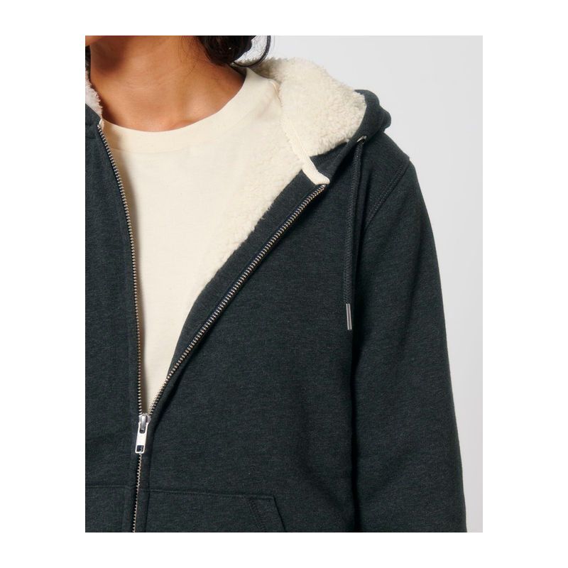 Unisex sherpa mikina Hygger Sherpa na zip