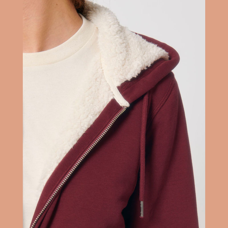 Hygger Sherpa unisex lined zip-thru hoodie