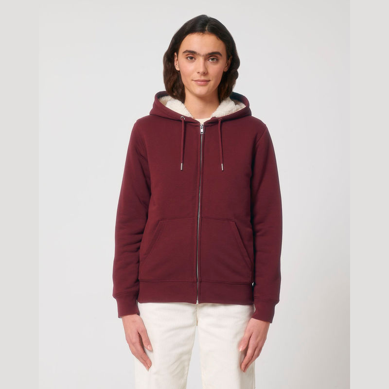 Hygger Sherpa unisex lined zip-thru hoodie