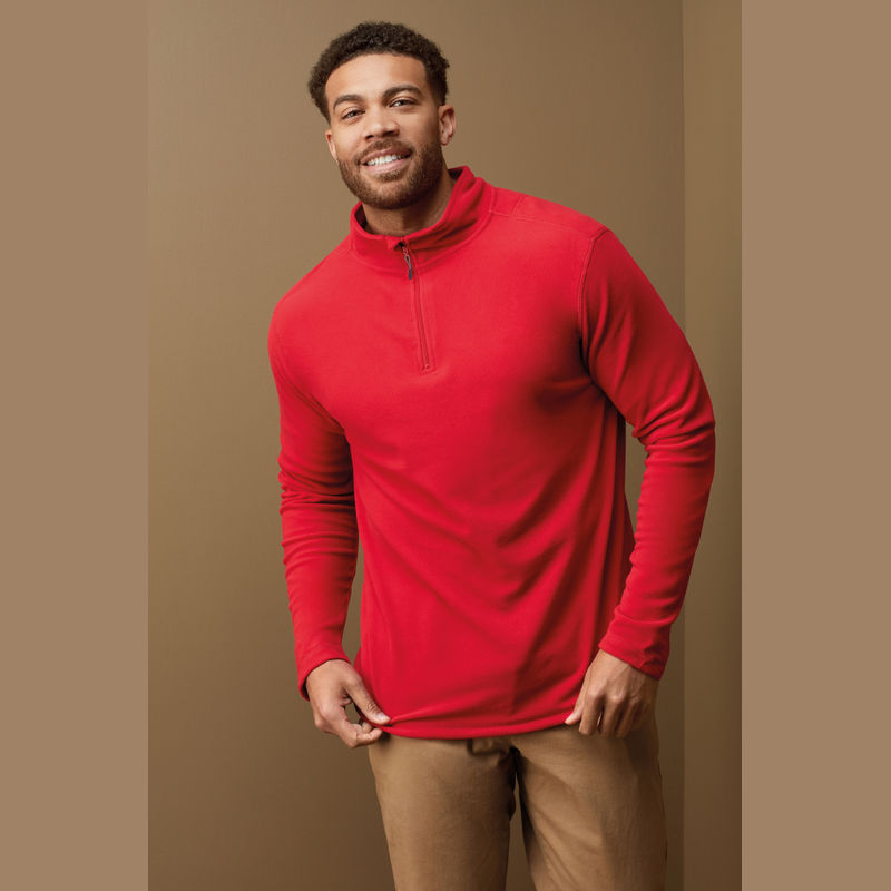 Unisex fleecový pulovr s polovičním zipem Classic