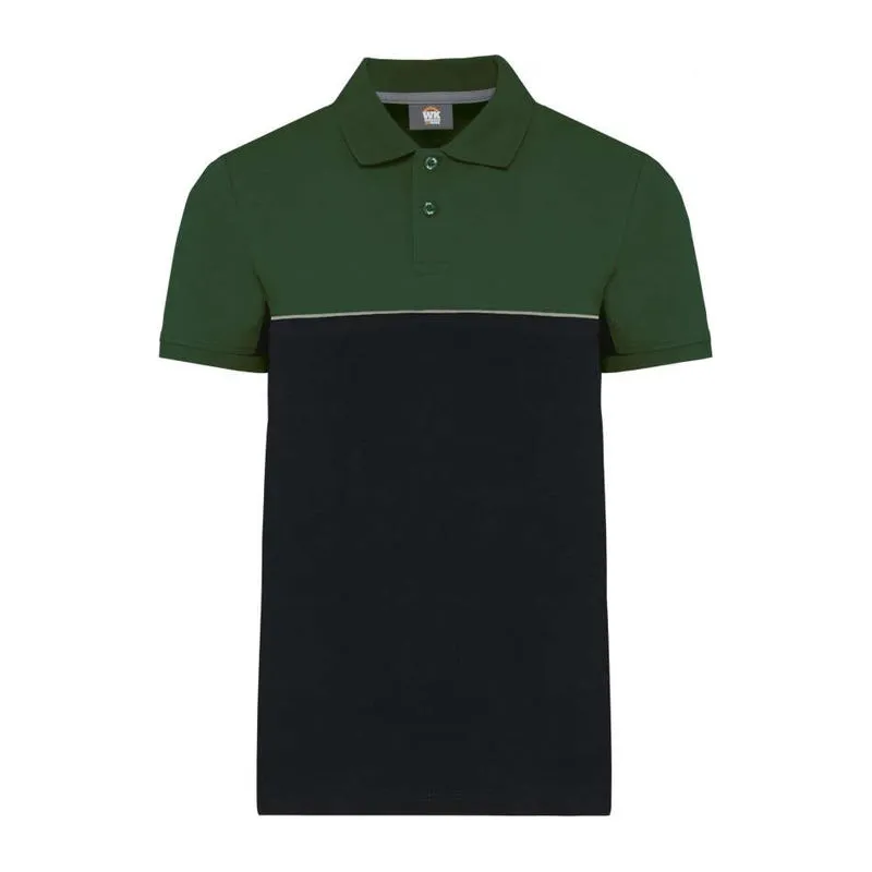 Unisex ekologické dvoubarevné polo s krátkým rukáv