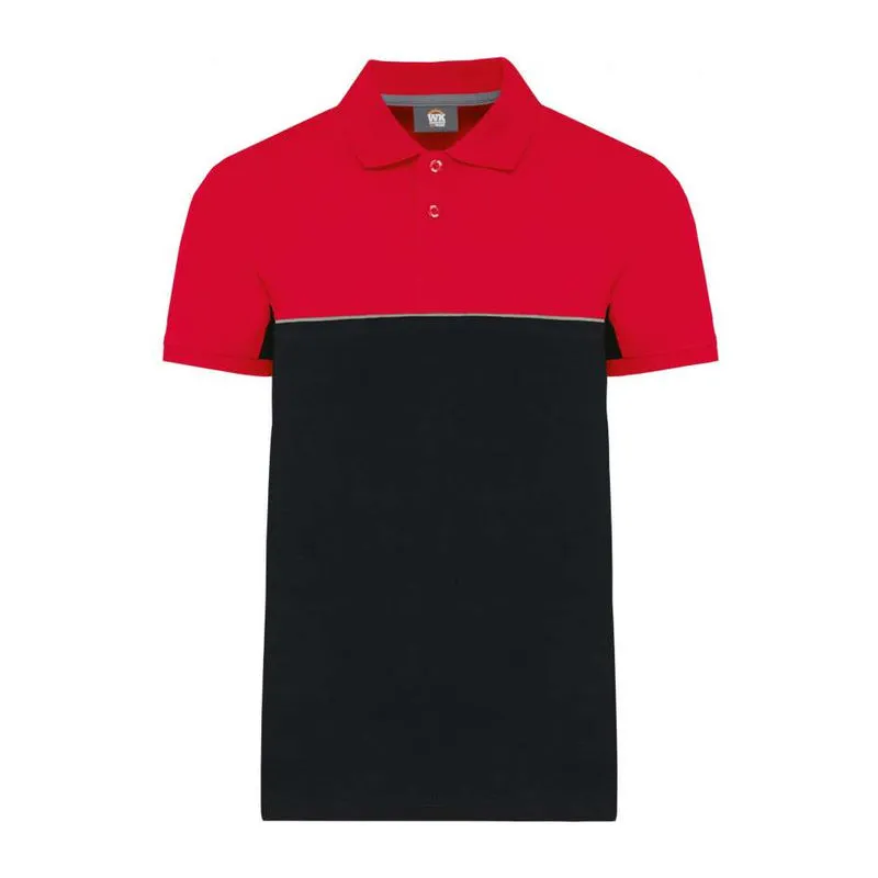 Unisex ekologické dvoubarevné polo s krátkým rukáv