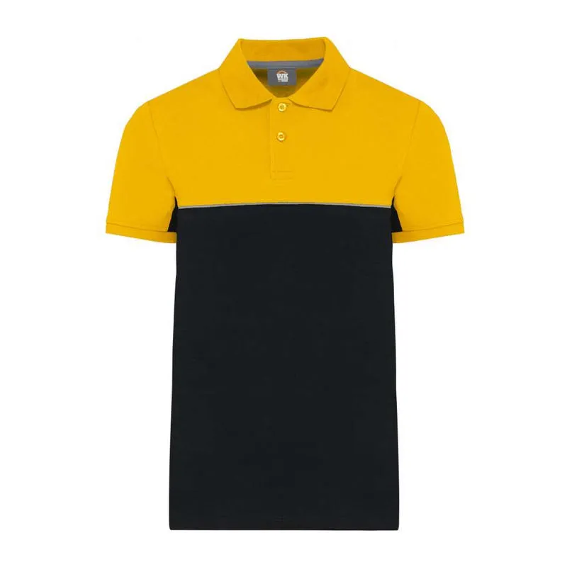 Unisex ekologické dvoubarevné polo s krátkým rukáv