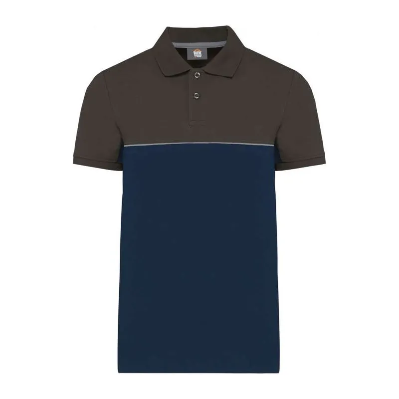 Unisex ekologické dvoubarevné polo s krátkým rukáv