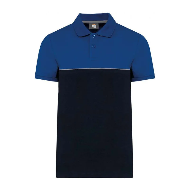 Unisex ekologické dvoubarevné polo s krátkým rukáv