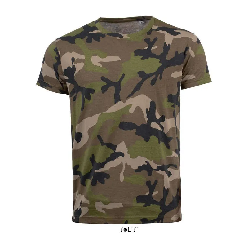 SOL'S Camo pánské tričko s kulatým výstřihem