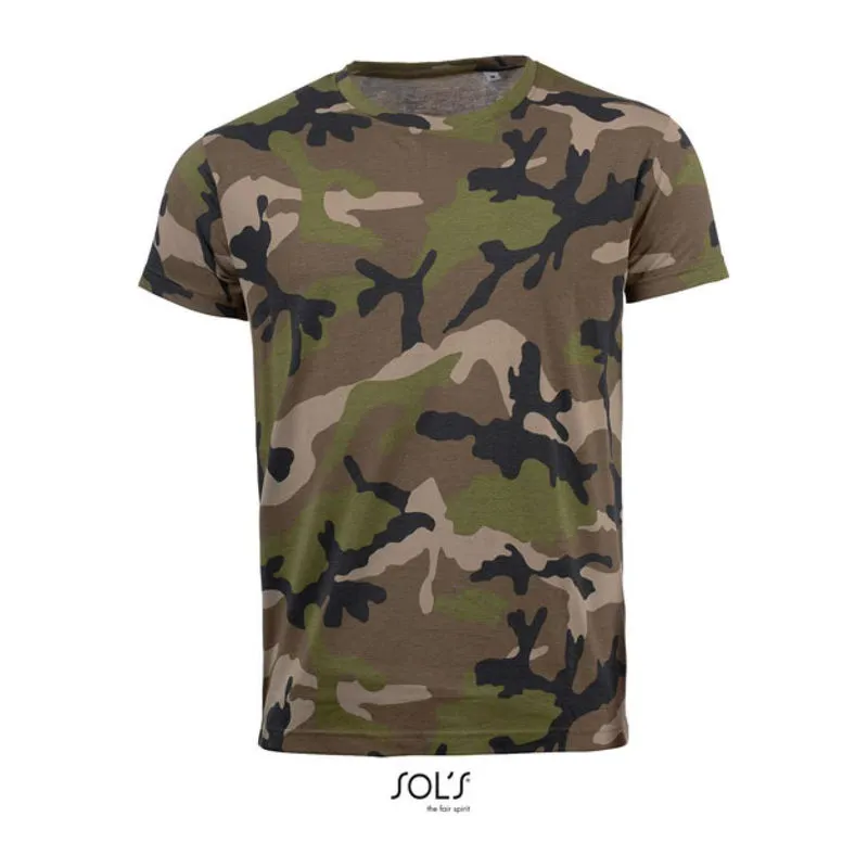 SOL'S Camo pánské tričko s kulatým výstřihem