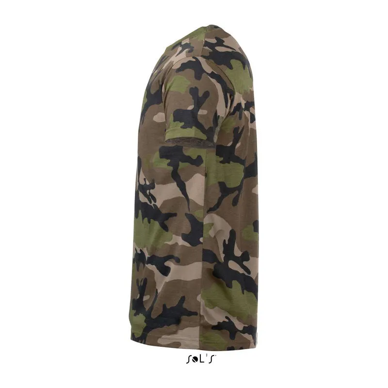 SOL'S Camo pánské tričko s kulatým výstřihem