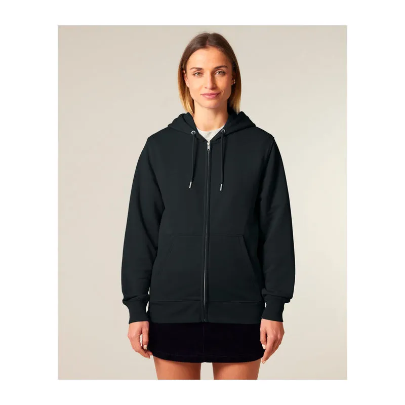Connector 2.0 unisex medium fit mikina na zip s ka