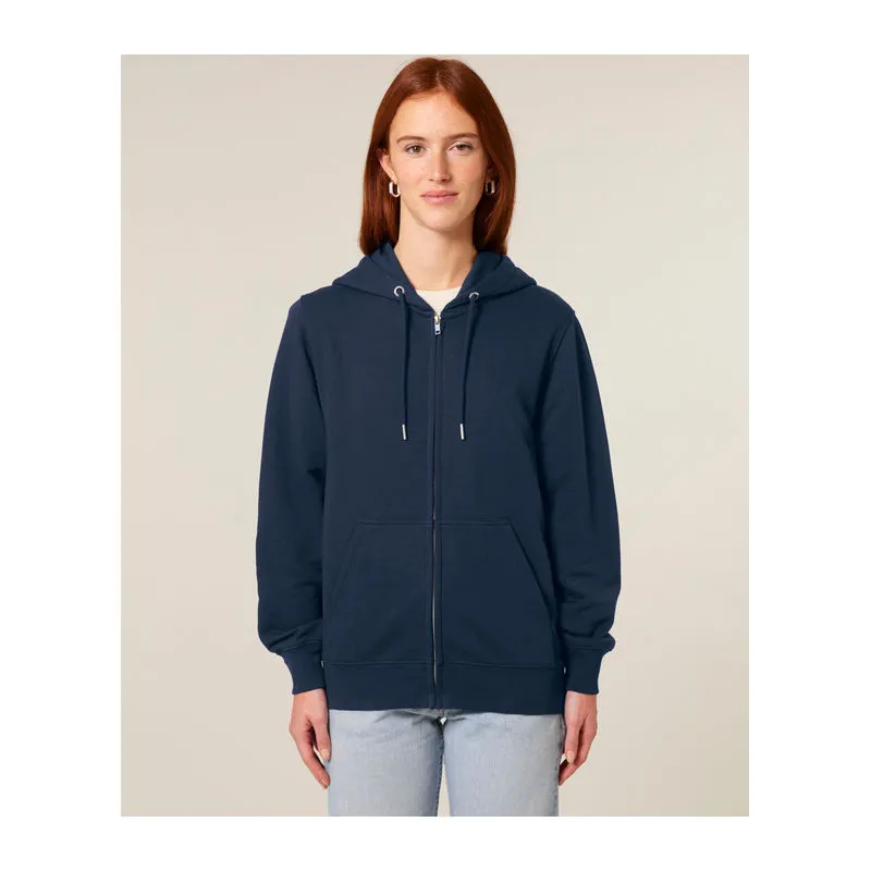 Connector 2.0 unisex medium fit mikina na zip s ka