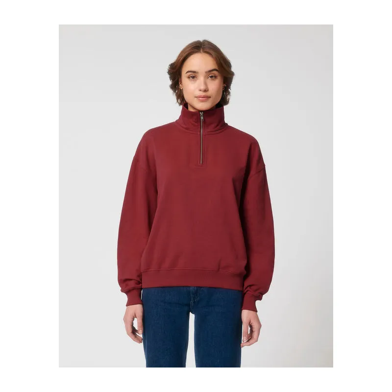 Miller Dry unisex boxy mikina se čtvrtinovým zipem