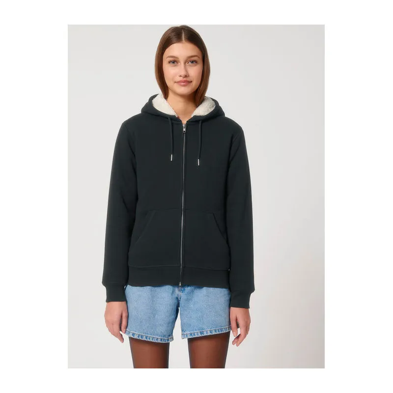 Hygger Sherpa unisex lined zip-thru hoodie
