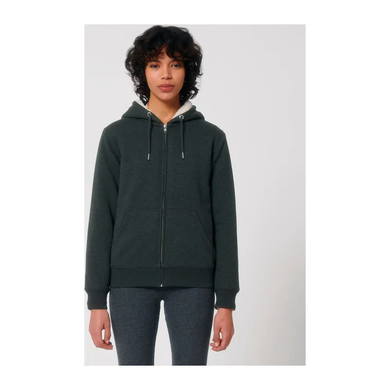 Hygger Sherpa unisex lined zip-thru hoodie
