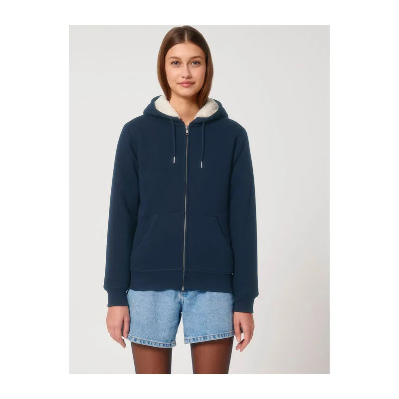 Hygger Sherpa unisex lined zip-thru hoodie