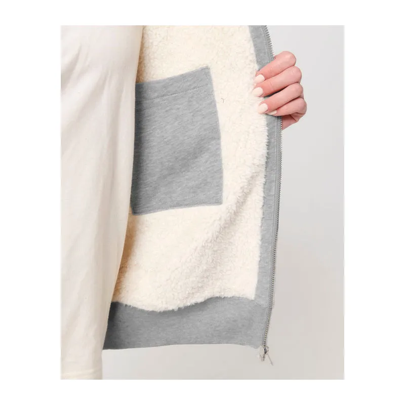 Hygger Sherpa unisex lined zip-thru hoodie