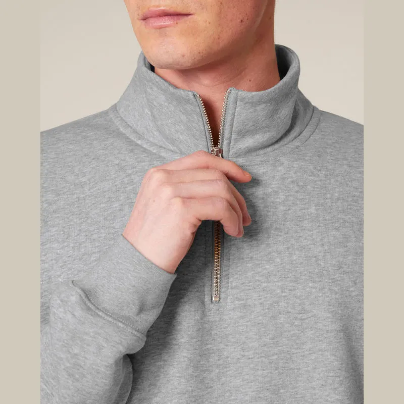 Trucker 2.0 unisex mikina se čtvrtinovým zipem