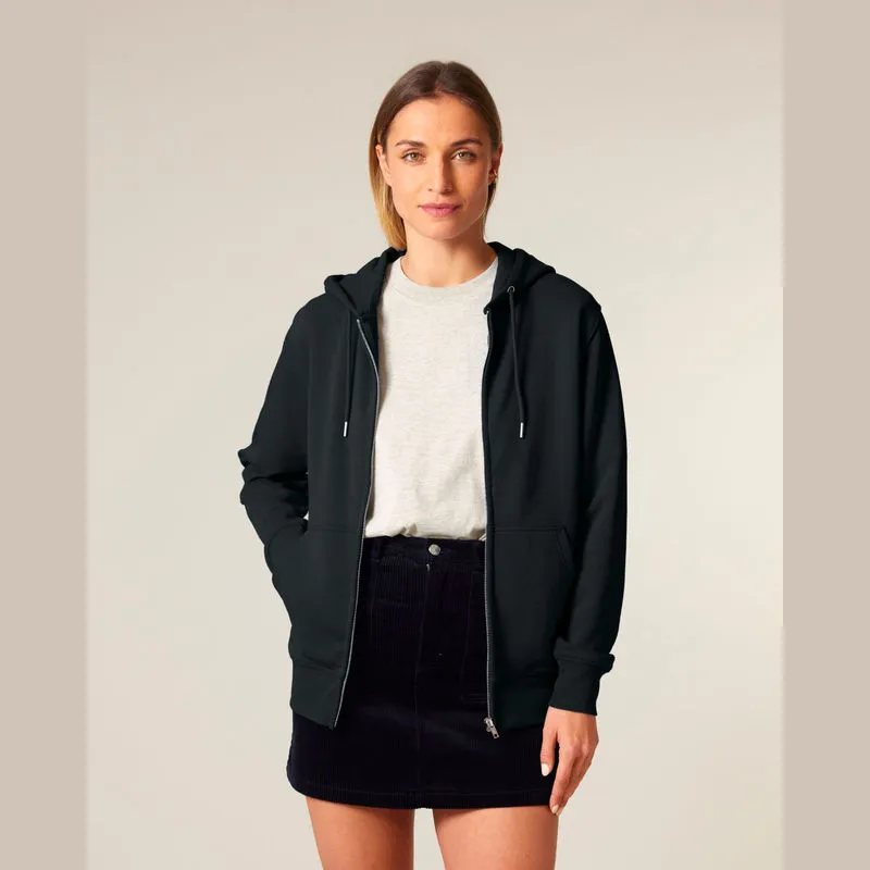 Connector 2.0 unisex medium fit mikina na zip s ka