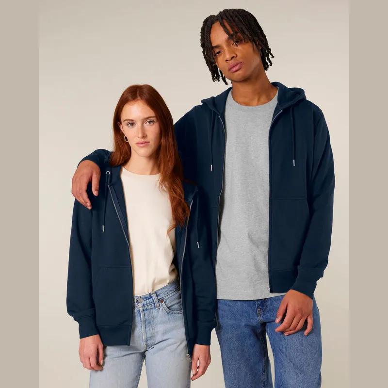 Connector 2.0 unisex medium fit mikina na zip s ka
