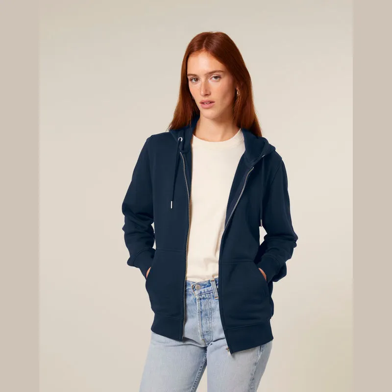 Connector 2.0 unisex medium fit mikina na zip s ka