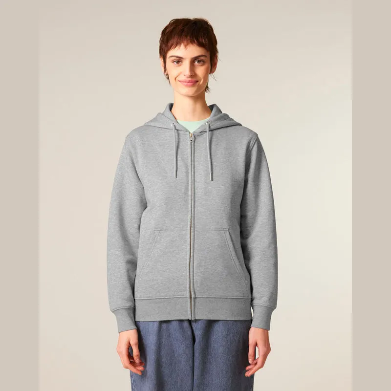 Connector 2.0 unisex medium fit mikina na zip s ka