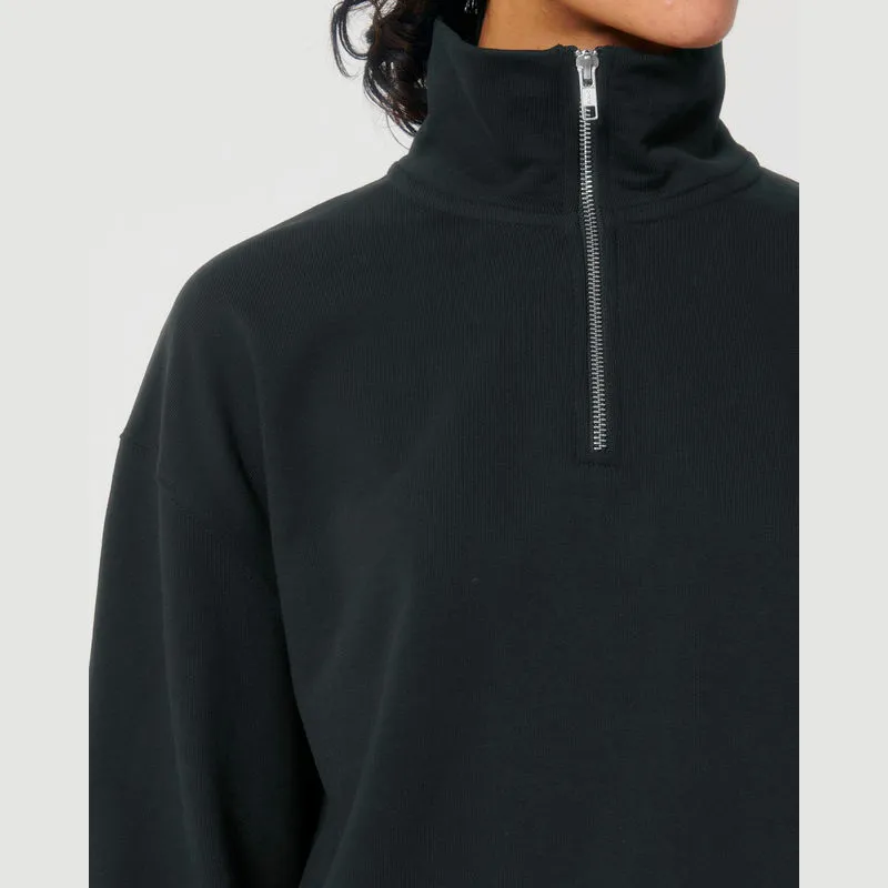 Miller Dry unisex boxy mikina se čtvrtinovým zipem