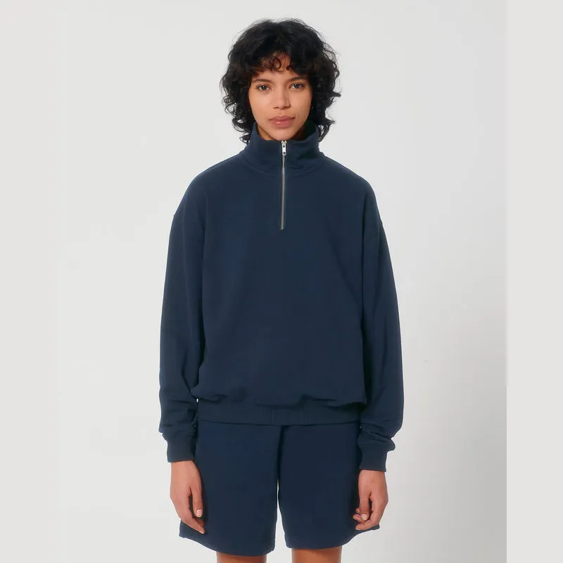 Miller Dry unisex boxy mikina se čtvrtinovým zipem