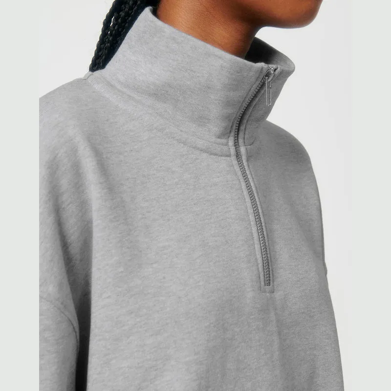 Miller Dry unisex boxy mikina se čtvrtinovým zipem