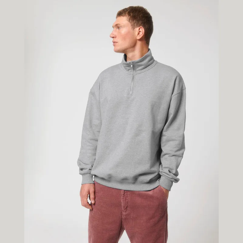 Miller Dry unisex boxy mikina se čtvrtinovým zipem