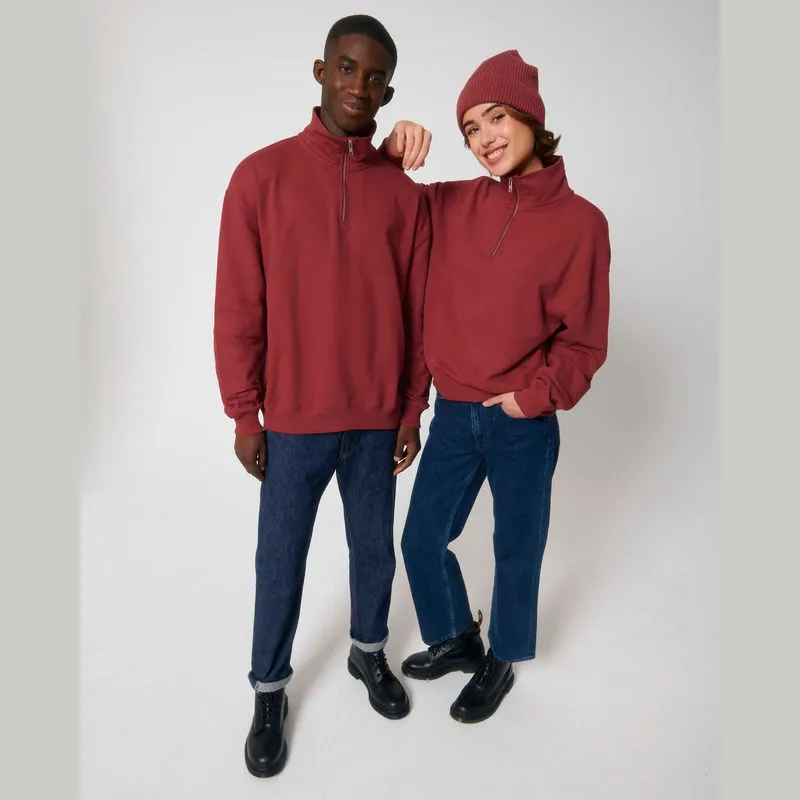 Miller Dry unisex boxy mikina se čtvrtinovým zipem