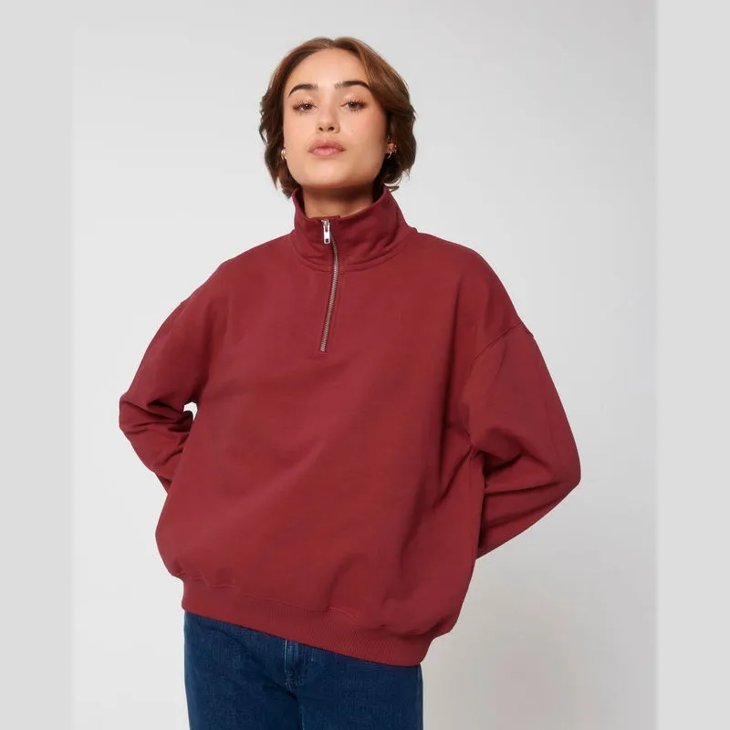 Miller Dry unisex boxy mikina se čtvrtinovým zipem
