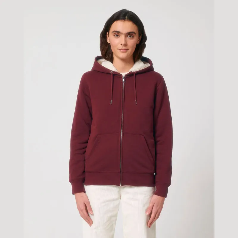 Hygger Sherpa unisex lined zip-thru hoodie